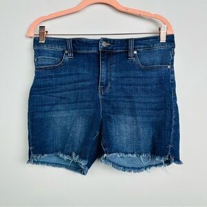 Liverpool Dark Blue Jean frayed edges Shorts Size 10/30